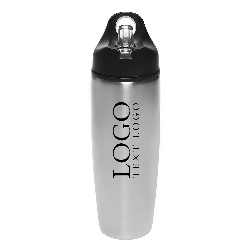 Silver 28 oz Stainless Steel Sports Bottles With Logo-Group