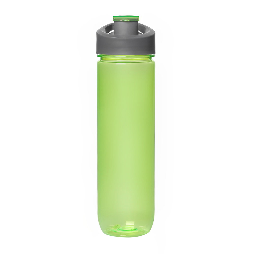 Green 28 oz Custom Clear Plastic Sports Bottles
