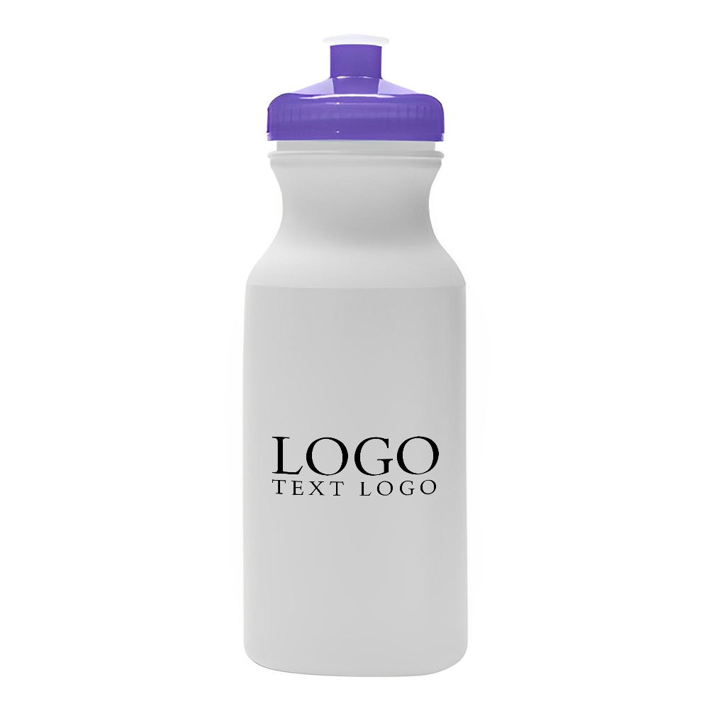 Imprinted 20 Oz Hydration Water Bottle Purple With Logo