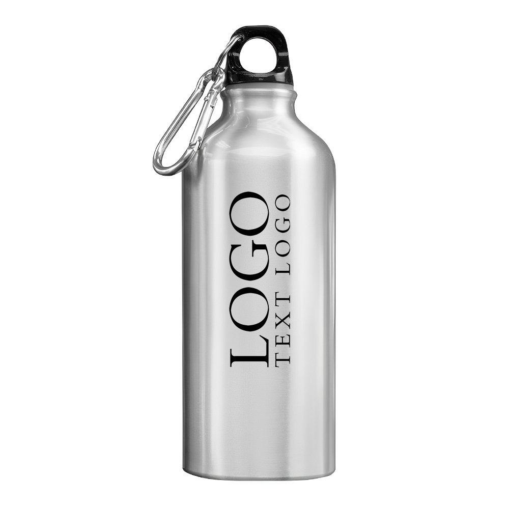 Silver  20 oz Aluminum Water Bottles With Logo
