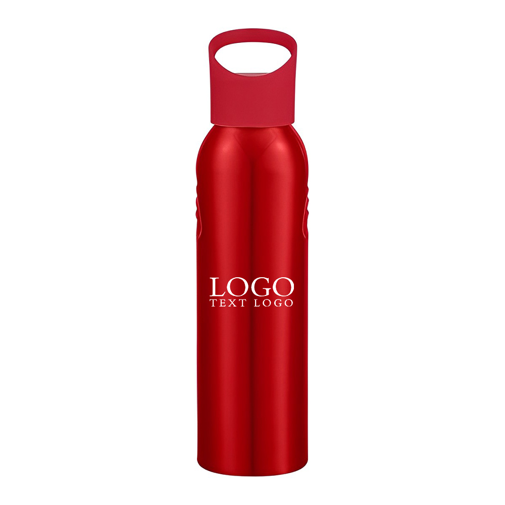 Advertising 20 Oz Aluminum Sports Bottle Red With Logo