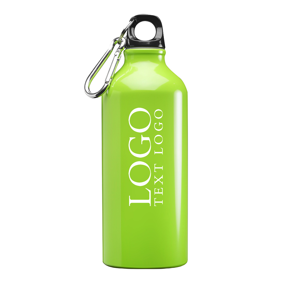 Lime Green  20 oz Aluminum Water Bottles With Logo