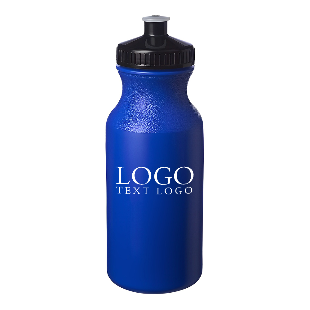 Reflex Blue 20 oz Promotional Plastic Water Bottles With Logo