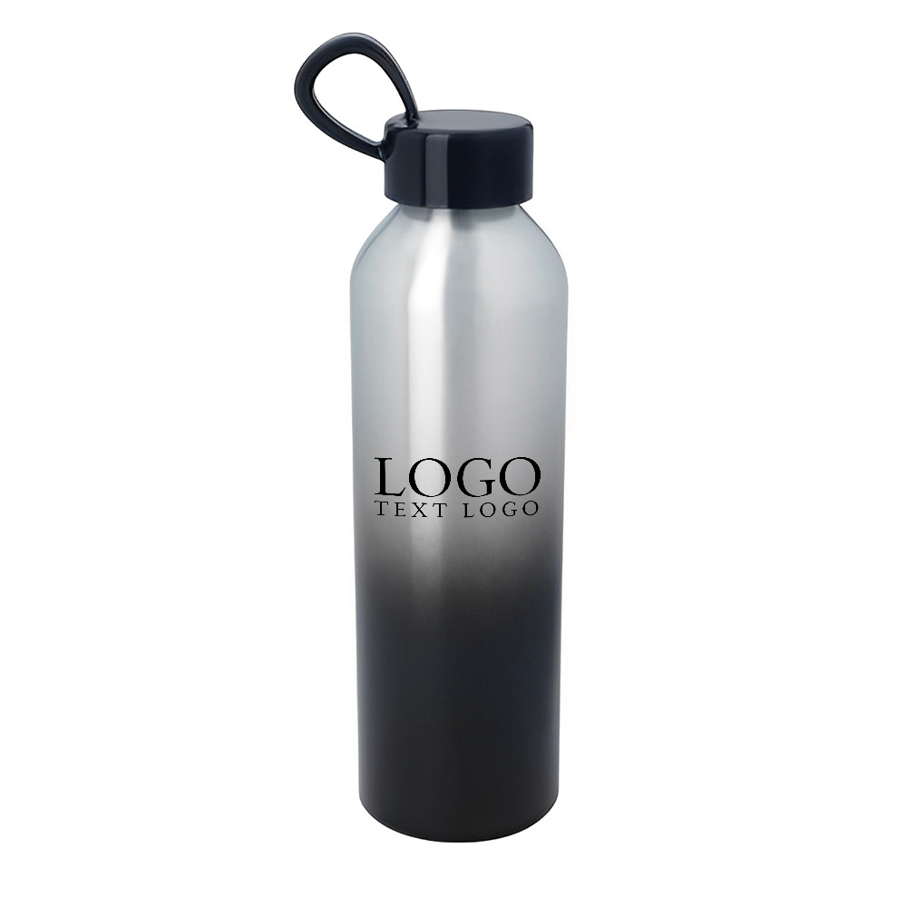 Marketing 21 Oz Aluminum Chroma Bottle Black With Logo