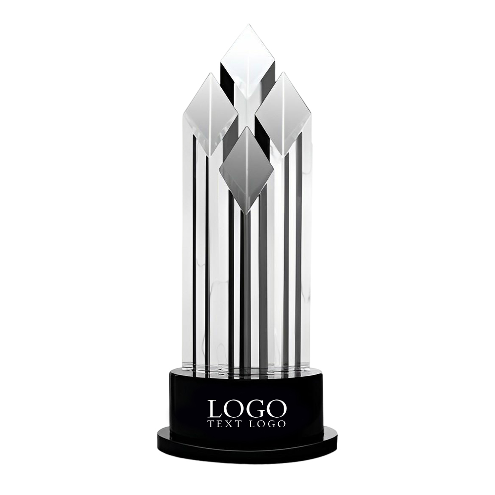 Crystal President Diamond Award With Logo
