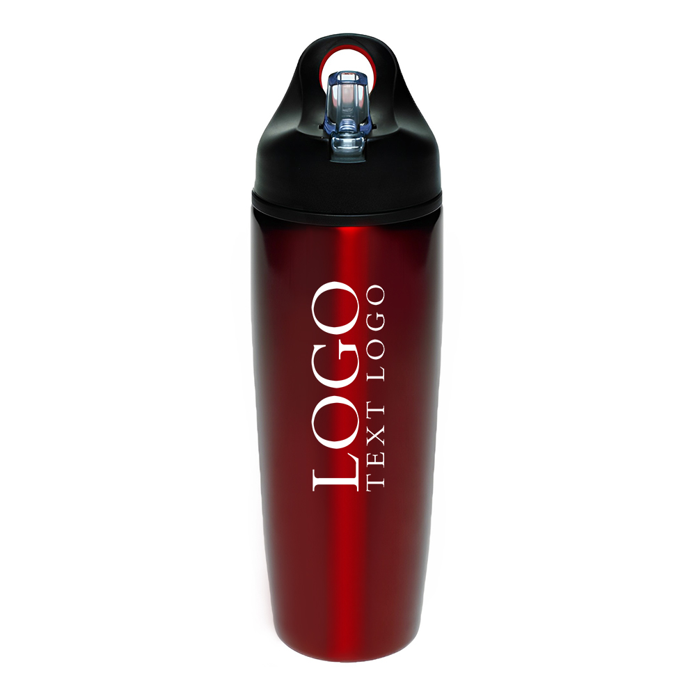 Red 28 oz Stainless Steel Sports Bottles With Logo-Group