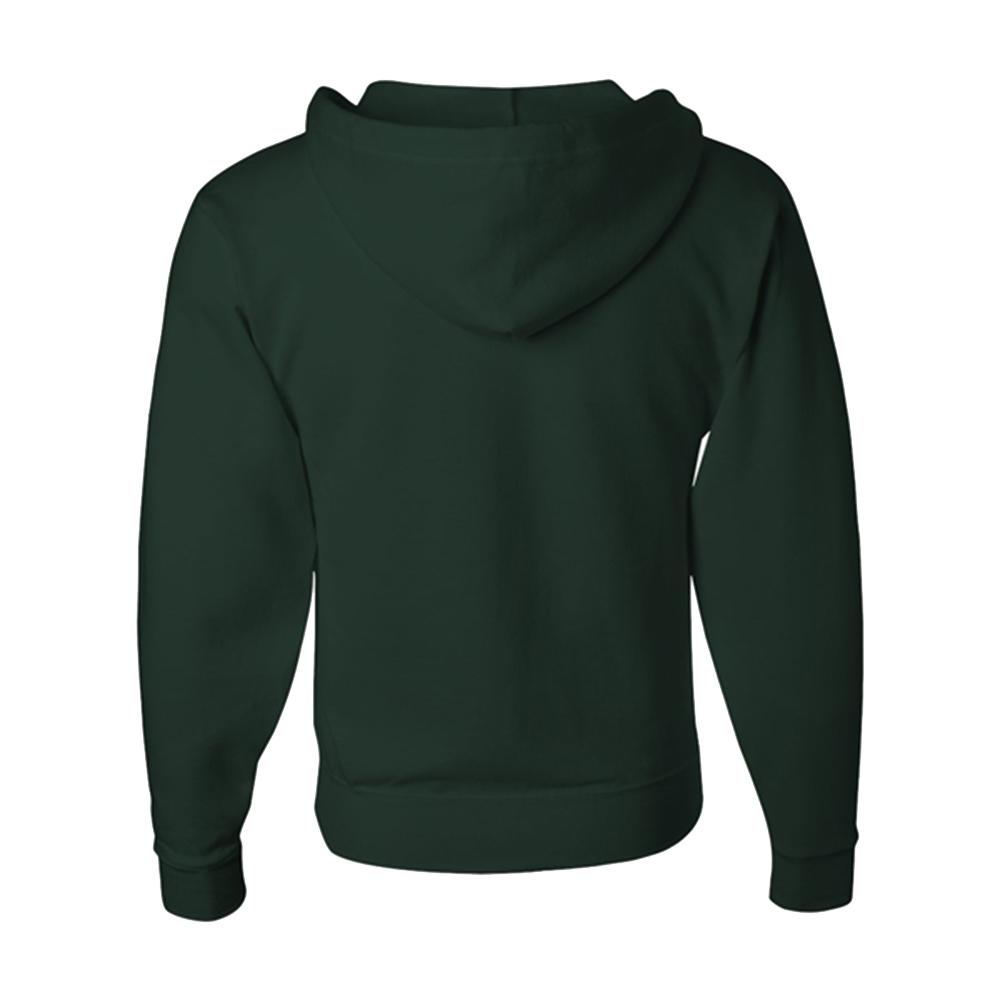 Jerzees NuBlend Full-Zip Hooded Sweatshirt Forest Green Back