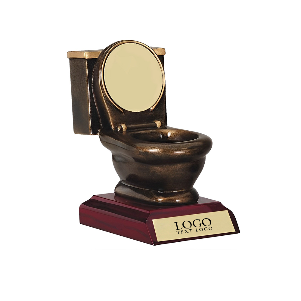 Toilet Bowl Resin Trophy Logo