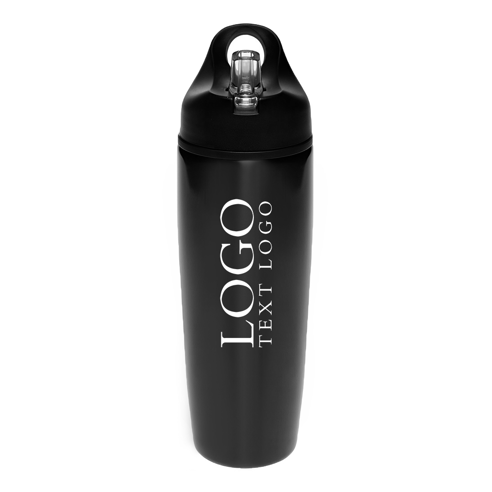 Black 28 oz Stainless Steel Sports Bottles With Logo-Group