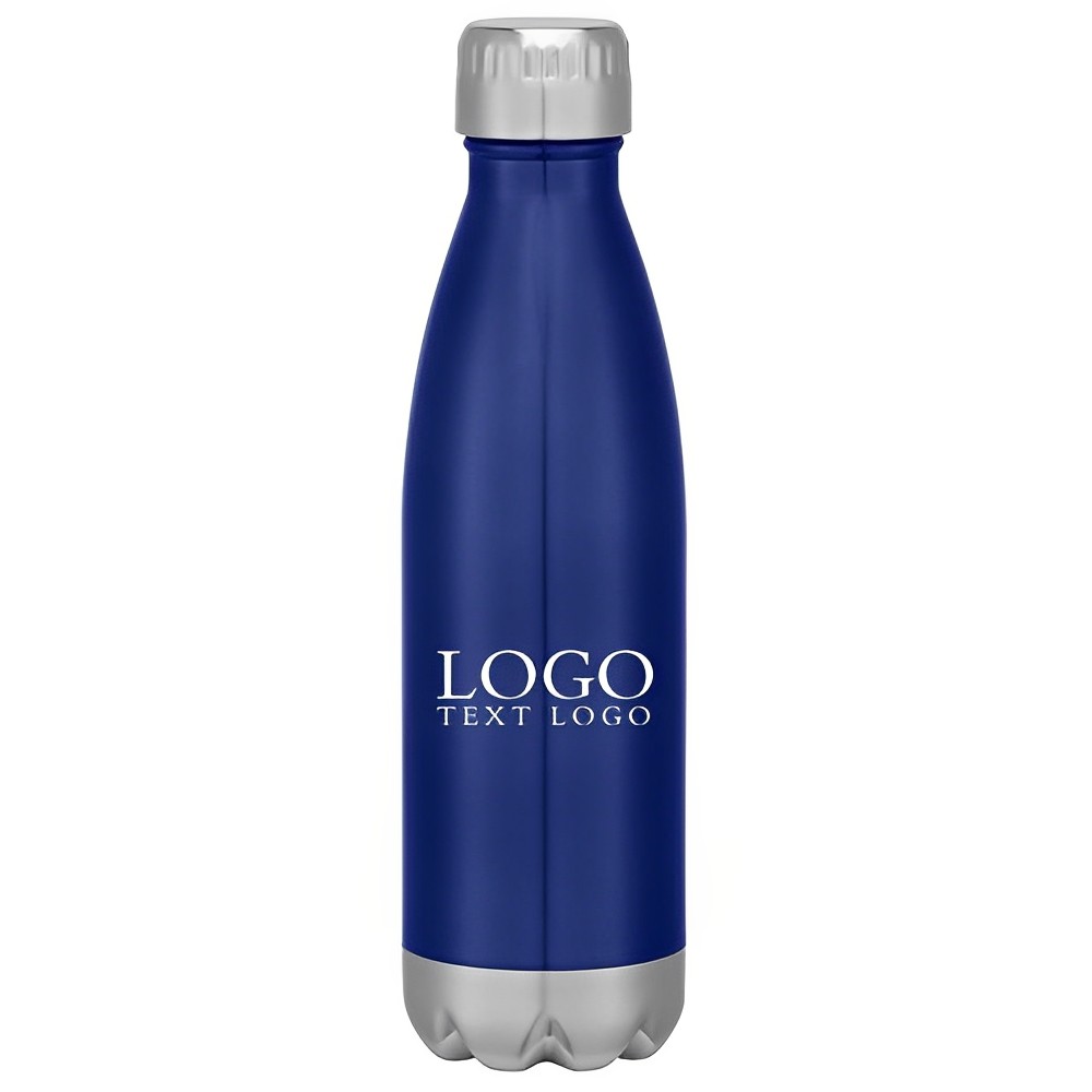 16 Oz Swig Stainless Steel Bottle Blue With Logo