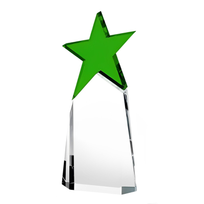 Promotional Crystal Triumphant Star Award