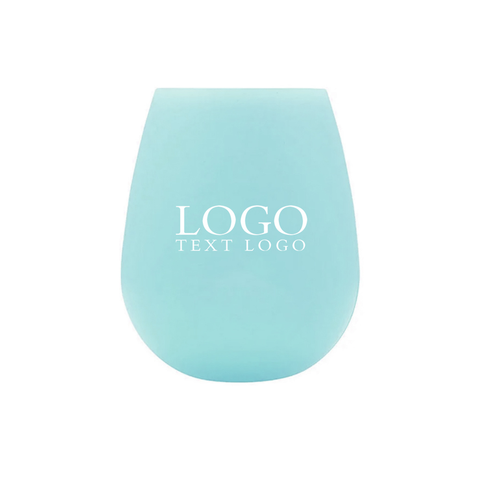 Green 12 oz Silicone Wine Cup With Logo