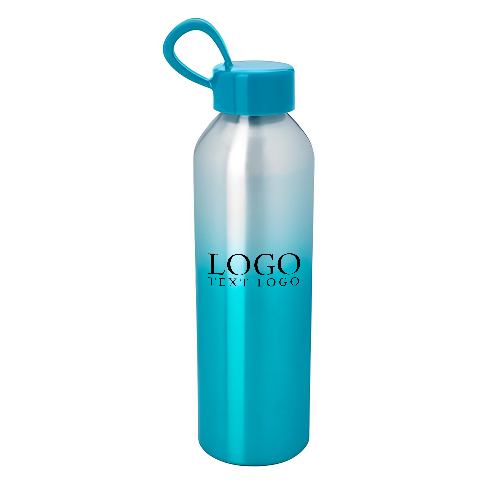Marketing 21 Oz Aluminum Chroma Bottle Teal With Logo