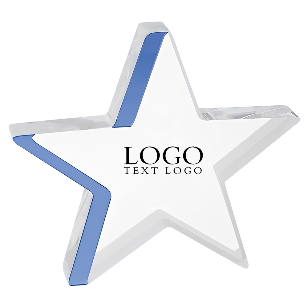 Acrylic Star with Blue Edge Advertising