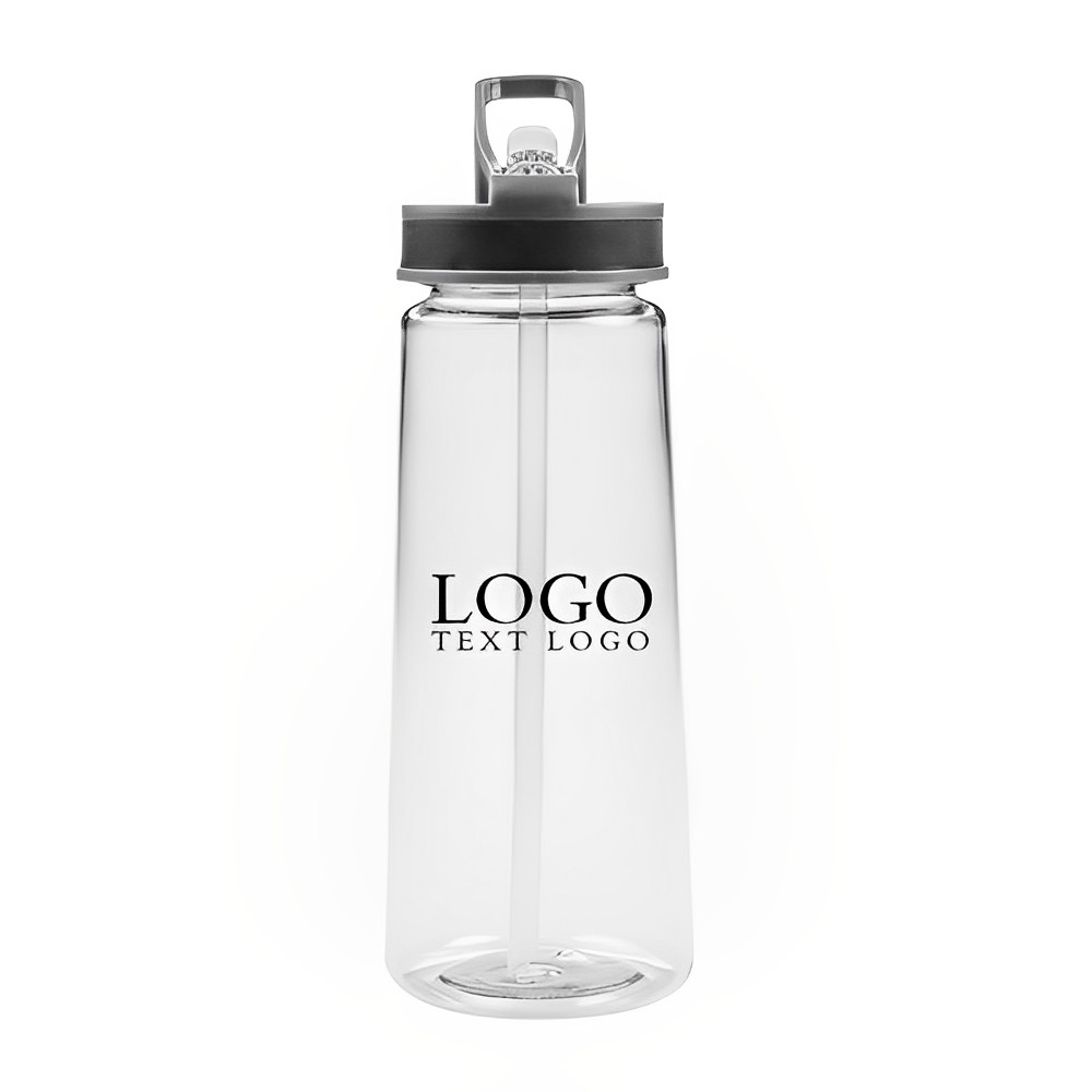 22 oz Sports Water Bottles With Straw Clear With Logo