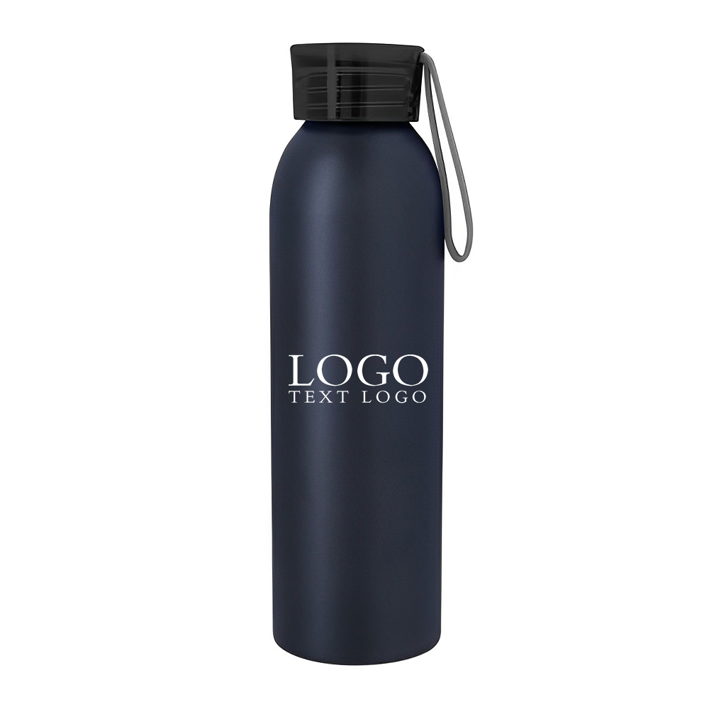 Marketing 22 Oz Darby Aluminum Bottle Matte Black With Logo