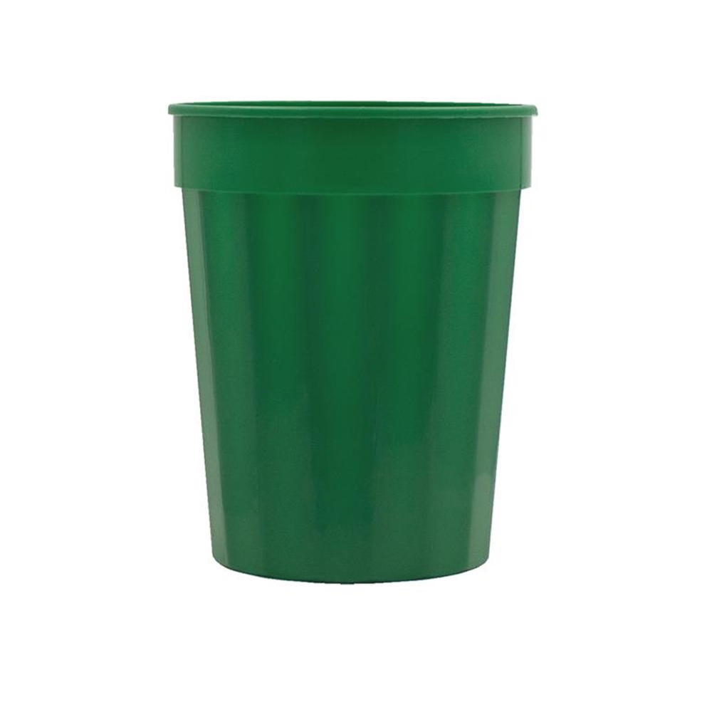Green 16 oz Fluted Stadium Cup