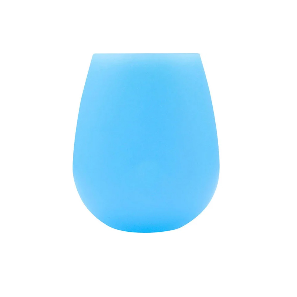 Blue 12 oz Silicone Wine Cup