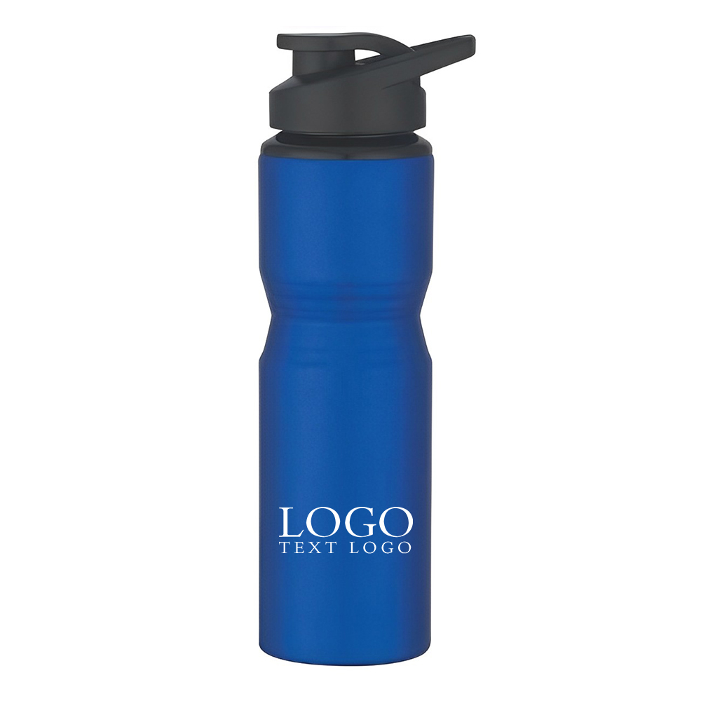 Advertising 28 Oz Aluminum Sports Bottle Matte Blue With Logo
