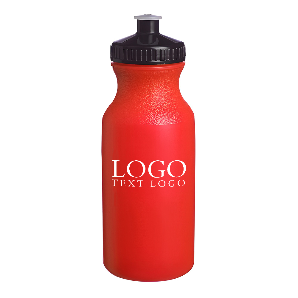 Red 20 oz Promotional Plastic Water Bottles With Logo