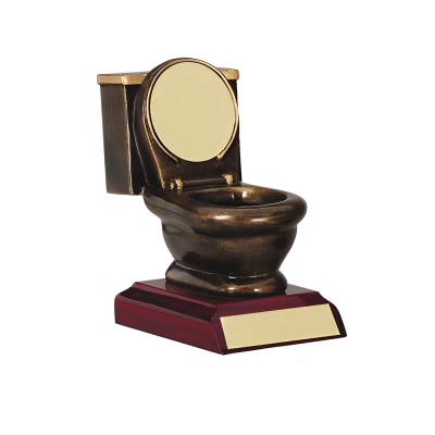 5" Antique Gold Toilet Bowl Trophy