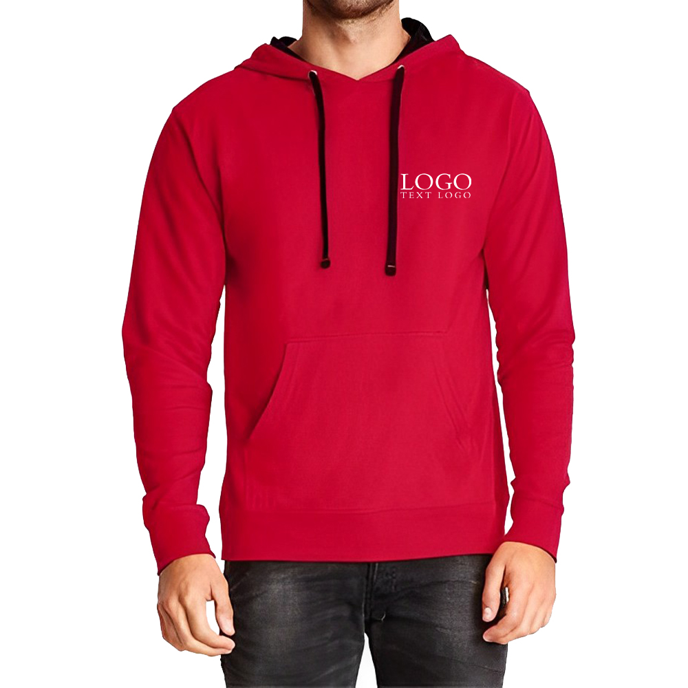Advertising Next Level Unisex French Terry Pullover Hoody Red With Logo
