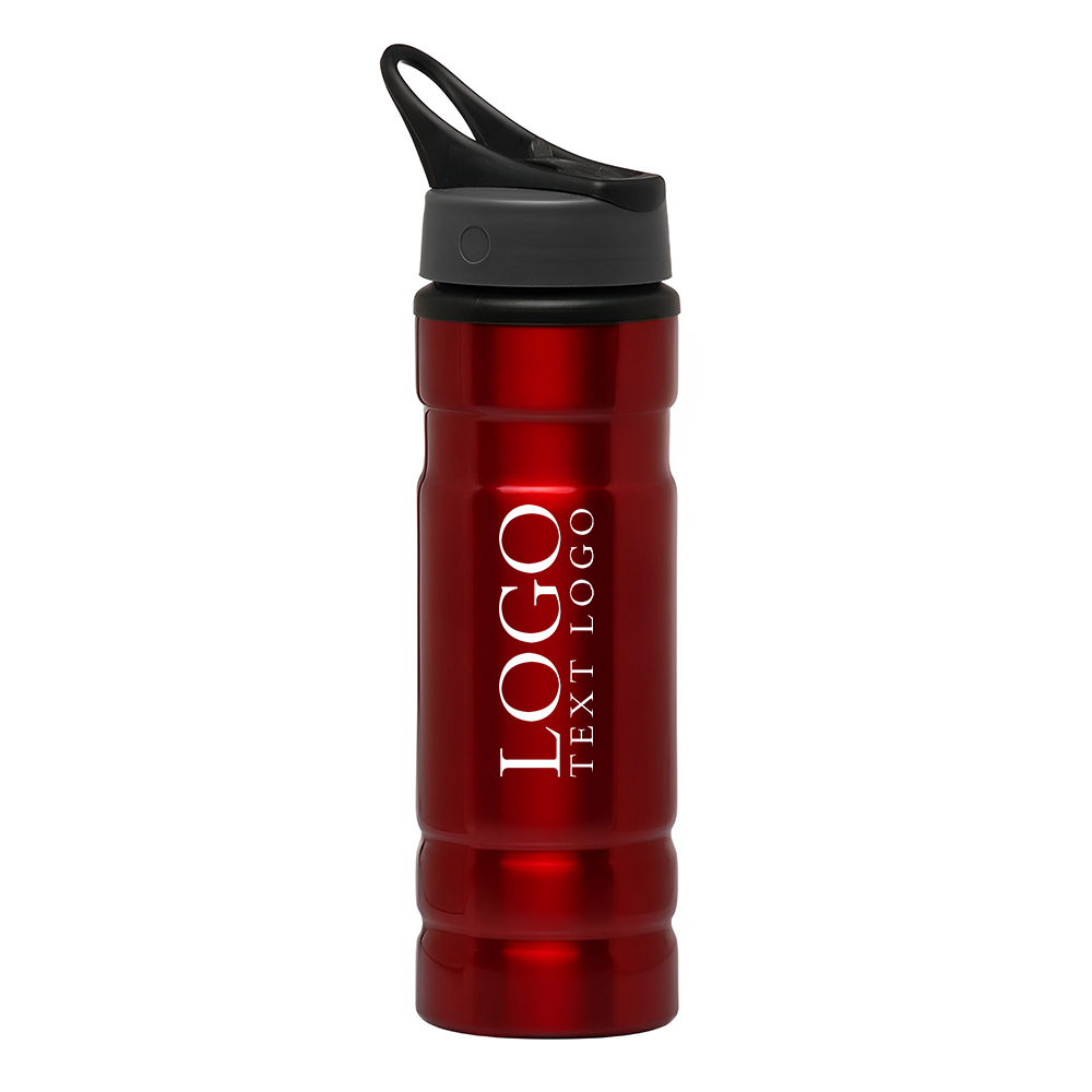 Red 27 oz Aluminum Water Bottles With Logo