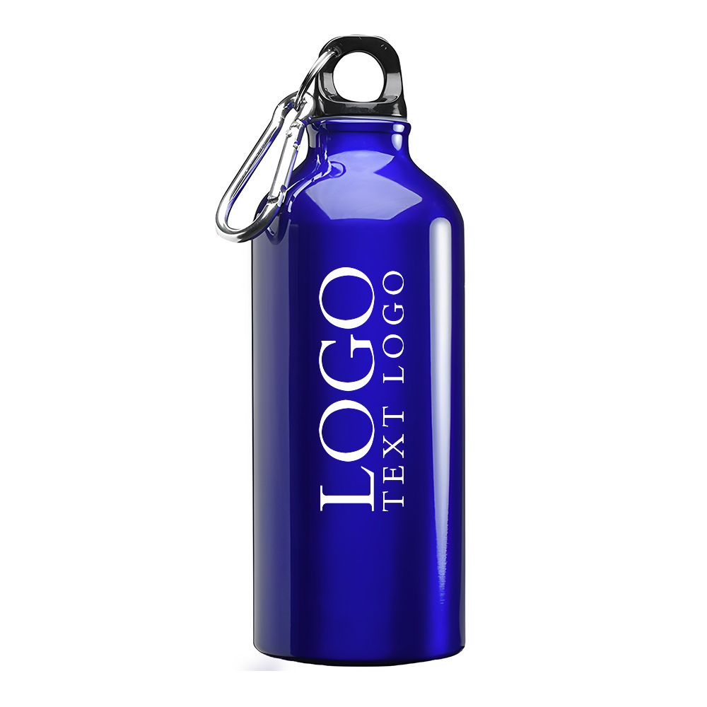 Blue  20 oz Aluminum Water Bottles With Logo