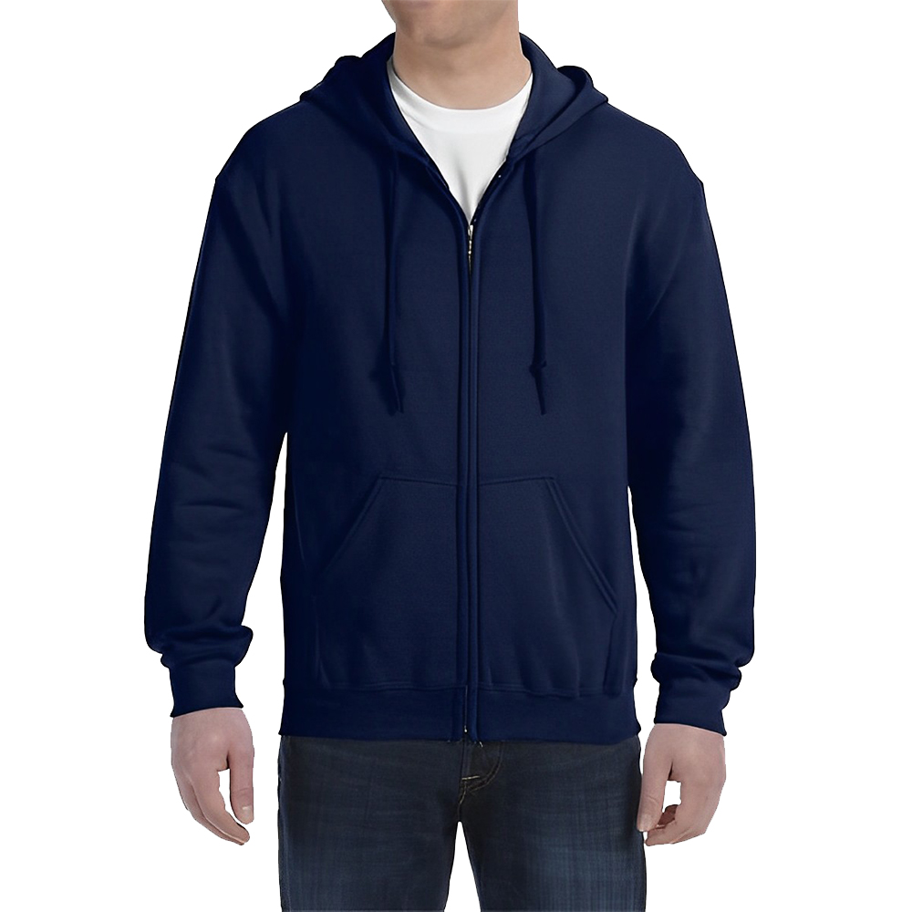 Personalized Gildan Adult Full Zip Hooded Sweatshirt Navy
