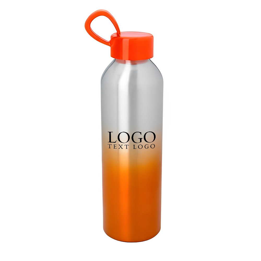 Marketing 21 Oz Aluminum Chroma Bottle Orange With Logo