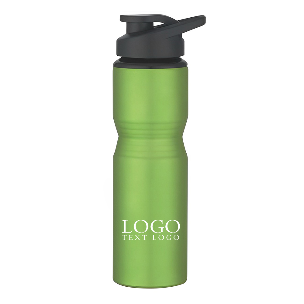 Advertising 28 Oz Aluminum Sports Bottle Matte Green With Logo