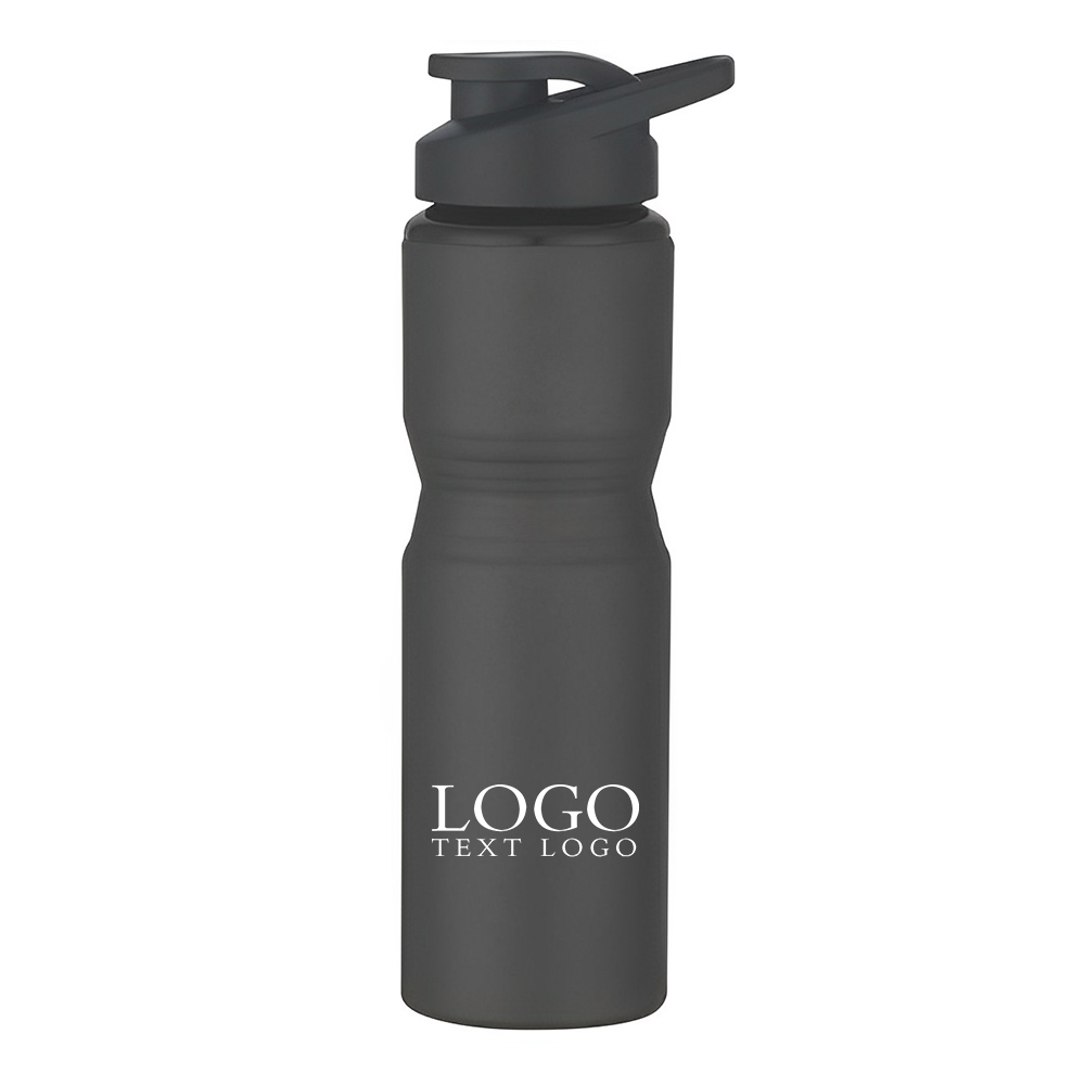 Advertising 28 Oz Aluminum Sports Bottle Matte Black With Logo