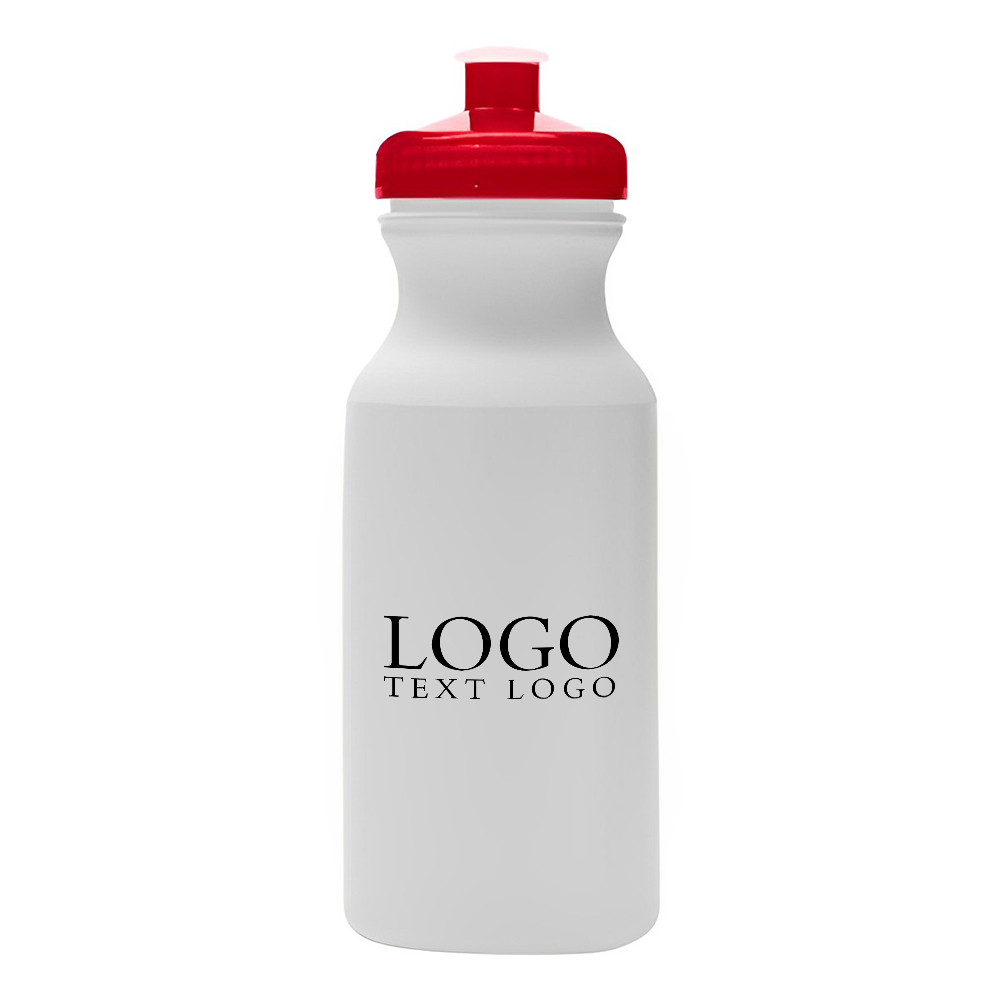 Imprinted 20 Oz Hydration Water Bottle Red With Logo