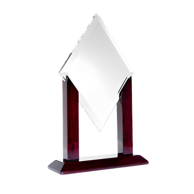 Personalized Crystal Alpha Diamond Award