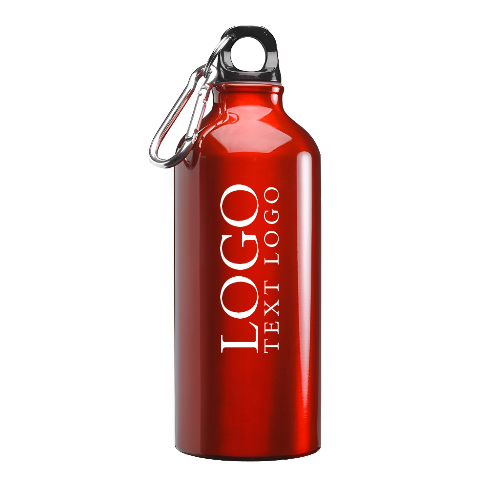 Red  20 oz Aluminum Water Bottles With Logo