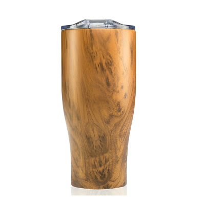 27 oz Custom Tumbler Cups in Special Wood Grain Design 