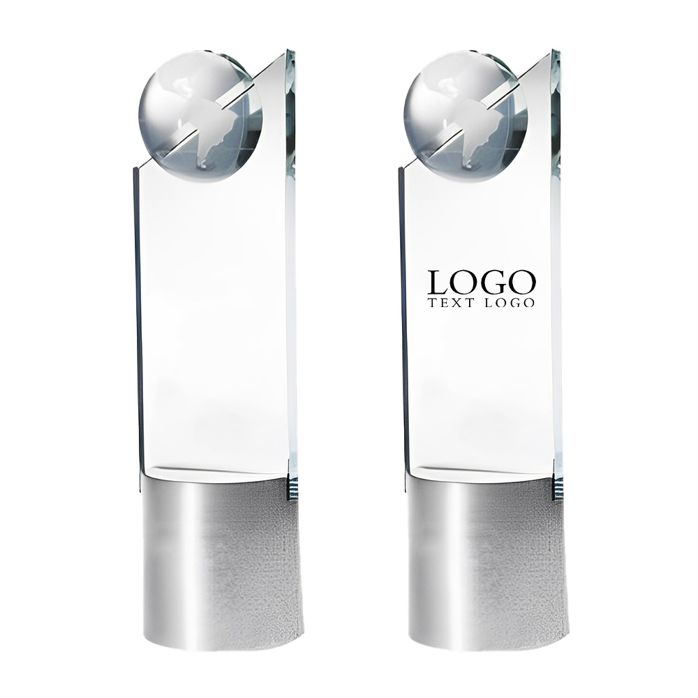 Globe Clear Glass Pinnacle Group With Logo