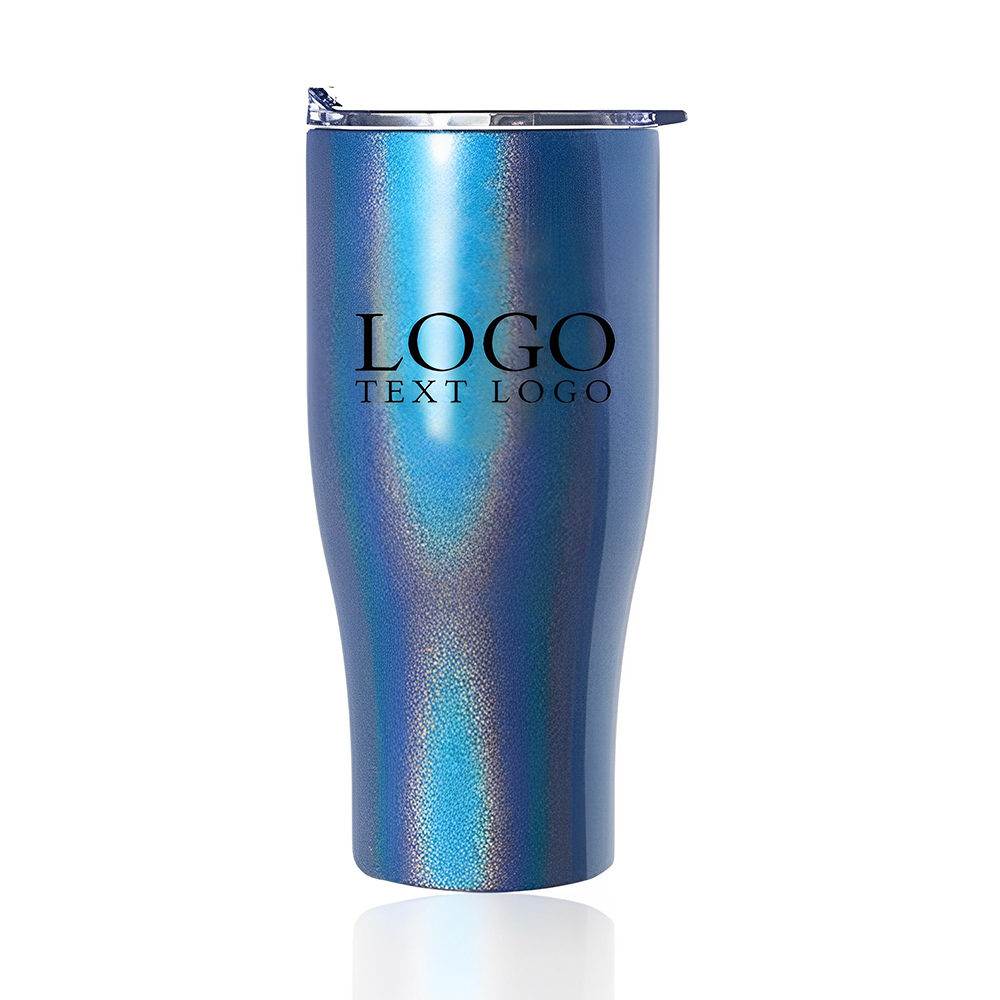 Custom Tumbler Cups Blue Logo