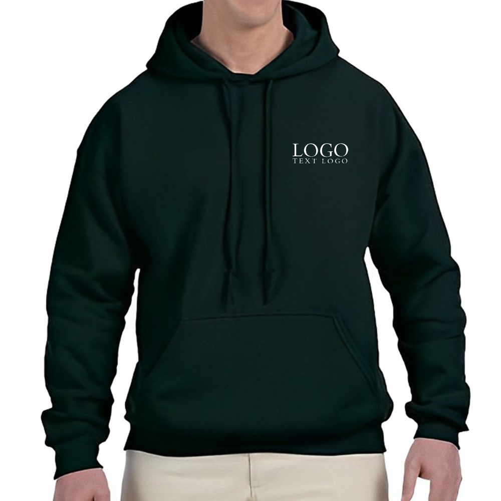 Black Adult DryBlend Hooded Sweatshirt With Logo