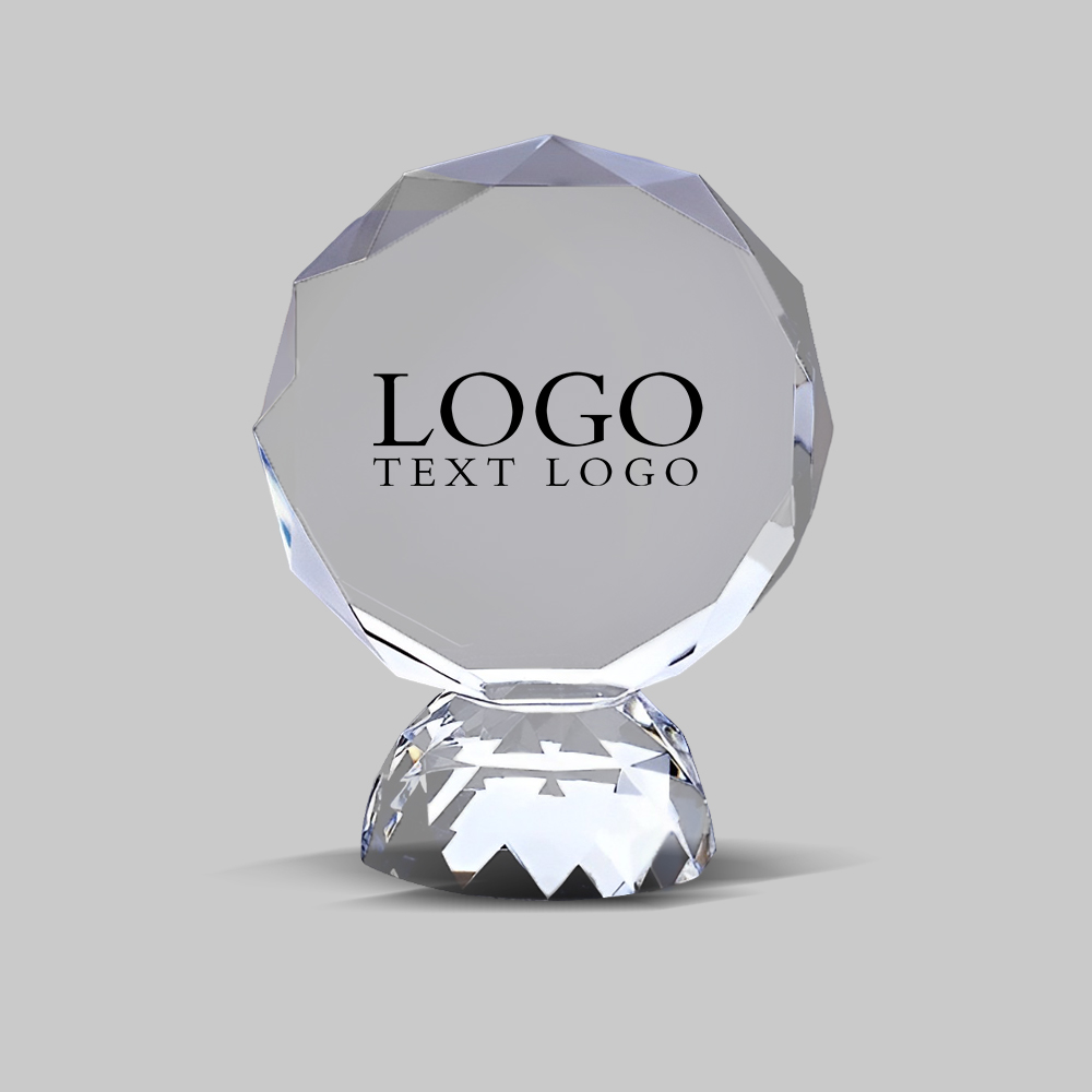 Personalized Faceted Circle Crystal Awards With Logo Personalized Faceted Circle Crystal Awards With Logo