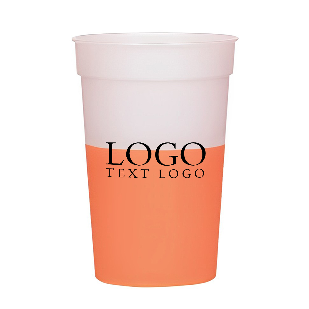 Frost Orange 17 Oz Big Game Mood Stadium Cup With Logo