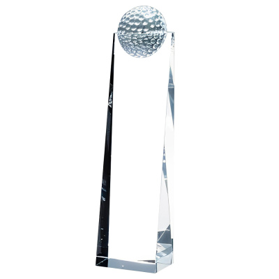  Crystal Glass Golf Ball Tower With Custom Name