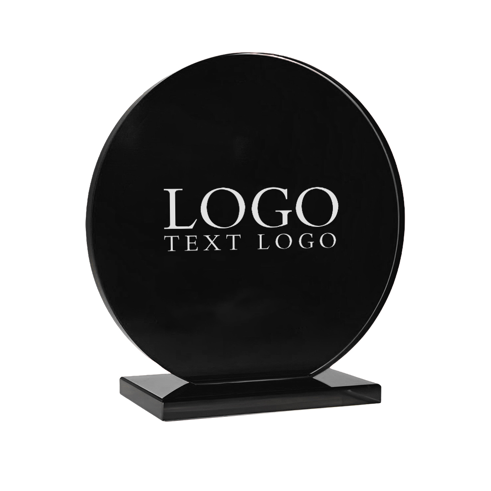 Jade Glass Honorary Circle Award Black With Logo Jade Glass Honorary Circle Award Black With Logo