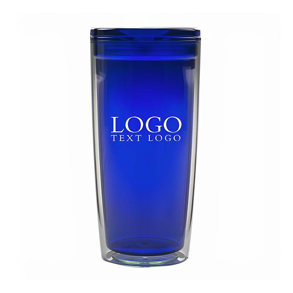 Plastic Cups Blue Logo