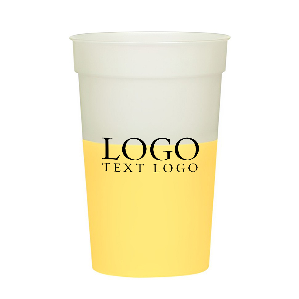 Frost Yellow 17 Oz Big Game Mood Stadium Cup With Logo