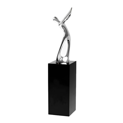 Silver-Plated Metal Golfer Champion Trophy With Custom Name