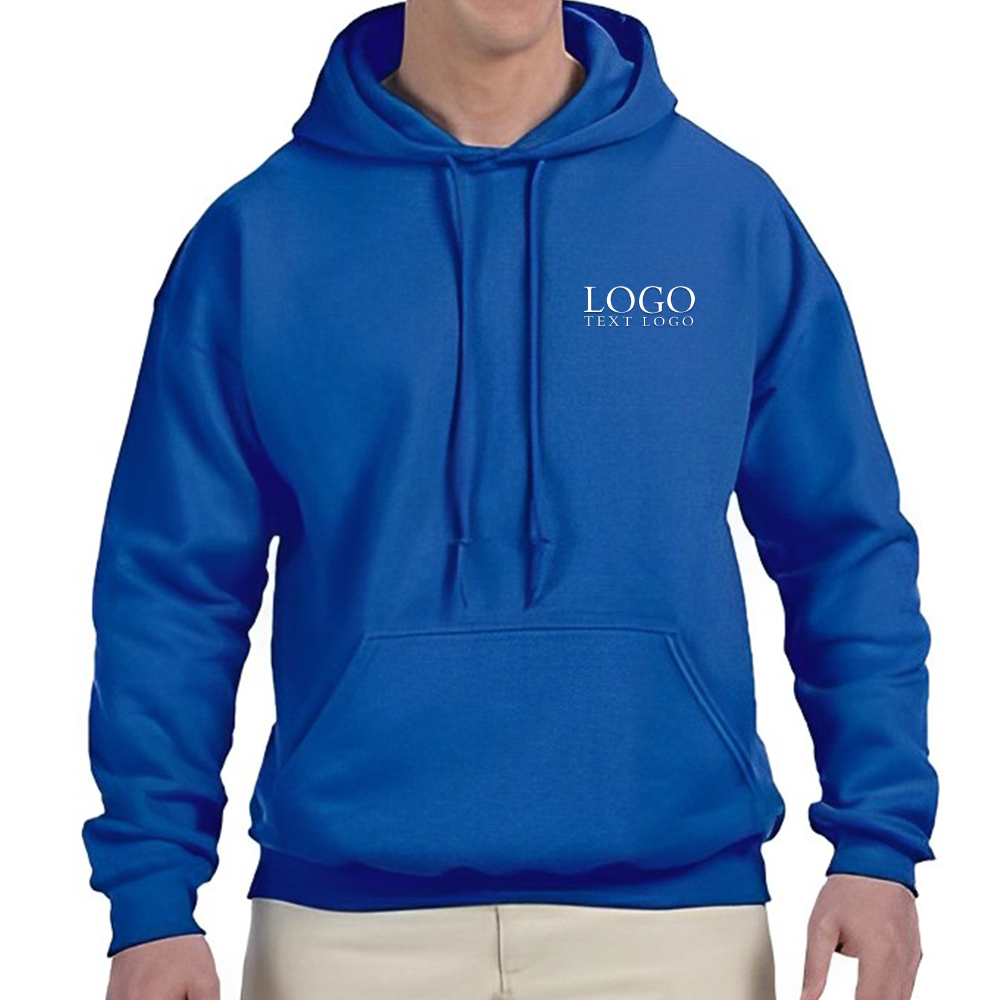 Royal Adult DryBlend Hooded Sweatshirt With Logo
