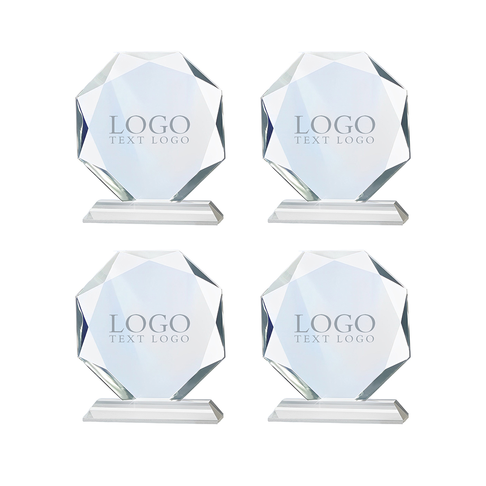 Beveled Octagon Optic Crystal Award 1000