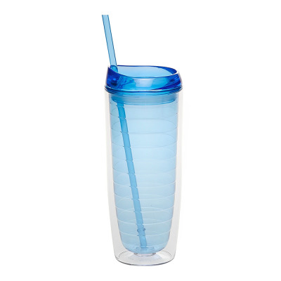 Customized 20 oz Reusable Plastic Cups with Lids and Straws
