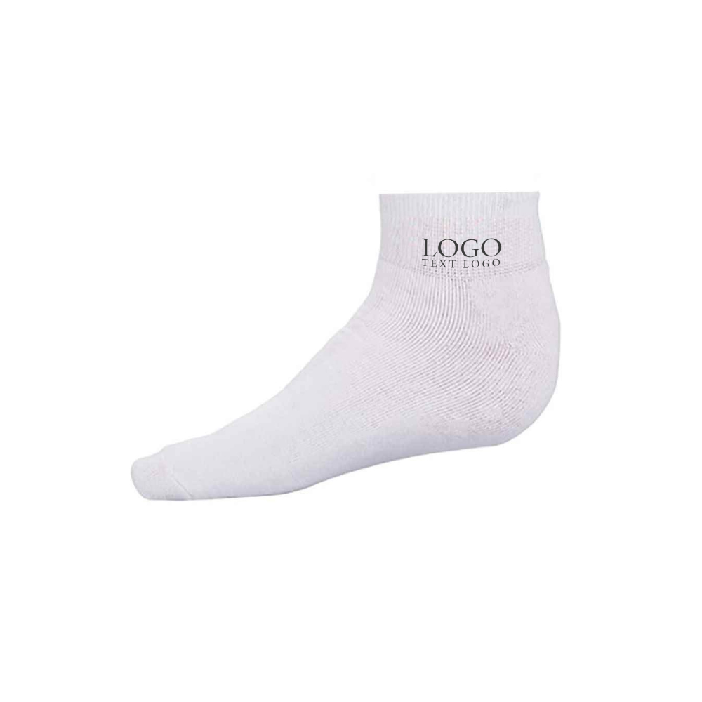 Ankle Cotton Socks White With Logo